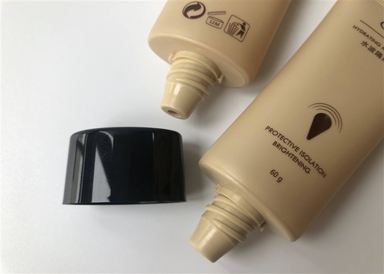 Colored OMF Plastic Cosmetic Tubes / Elliptical Cap Cosmetic Cream Packaging