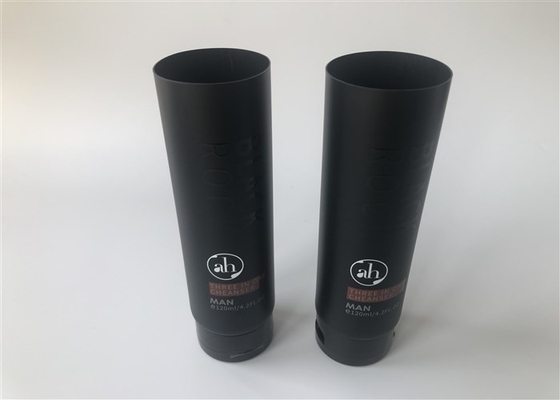 Black Rock Plastic Lotion Tubes 3c Silk Screen Printing Hot Stamping Silver With Black Transparent Flip
