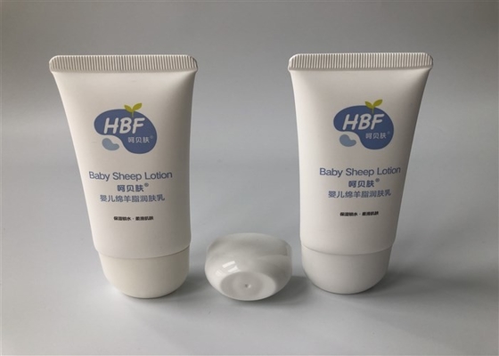 HBF Milk White Tube Body Sheep Lotion 4 Color Offset screen with Elliptical cap 35 mg