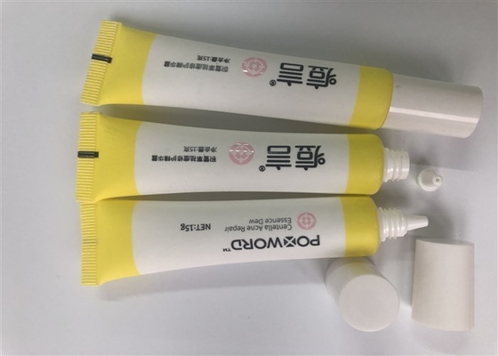 15g white essence cream tube plastic cosmetic tube 1c offset and 2c silk printing matt tube high cap and tips