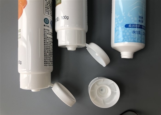 Hand Cream Plastic Lotion Tubes Diameter 38mm With White Flip Top Cap 100g