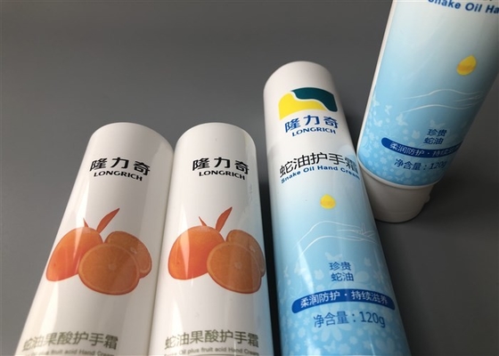 Hand Cream Plastic Lotion Tubes Diameter 38mm With White Flip Top Cap 100g