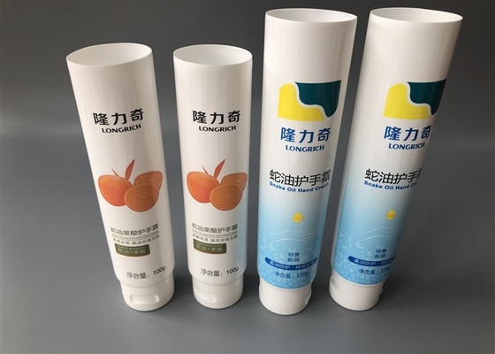 Hand Cream Plastic Lotion Tubes Diameter 38mm With White Flip Top Cap 100g