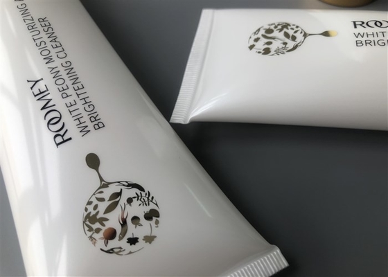 Colored Pearlescent Plastic Lotion Tubes With Straight Flat Cap 100g