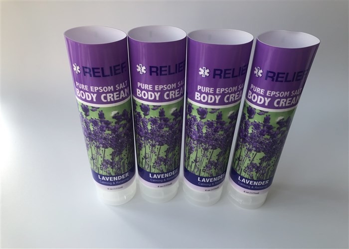 Lavender Plastic Lotion Tubes 177ml Edition Of White Pearl Light Transparent Flip Top Cap