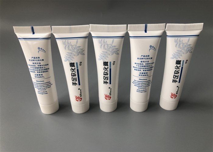 2 Offset Round Cosmetic Sample Tubes , 10g White Airless Cosmetic Tubes